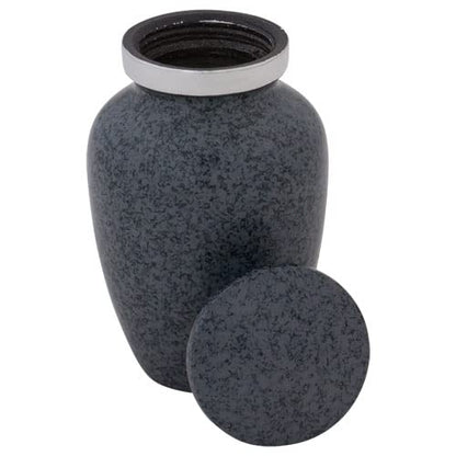 Graystone Keepsake Cremation Urn for Ashes, Aluminum, Gray Urn, Keepsake Sized Cremation Urn, 3 Inches High - color: Graystone