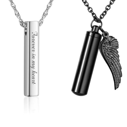 Dletay Cylinder Cremation Urn Necklace for Ashes Cremation Necklace