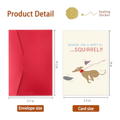 ICOOLYI Funny Dog Mom Birthday Card Dog Dad Birthday Gift for Dog Lovers | Humorous Dog Lover Greeting Card for Men Women Pet Parents, Cute Puppy Birthday Gift with Envelope - color: WY-276