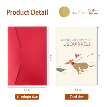 ICOOLYI Funny Dog Mom Birthday Card Dog Dad Birthday Gift for Dog Lovers | Humorous Dog Lover Greeting Card for Men Women Pet Parents, Cute Puppy Birthday Gift with Envelope - color: WY-276