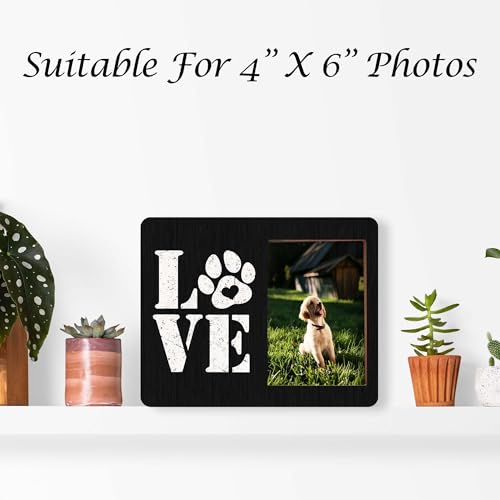 Dog Picture Frames, Puppy Photo Frame, Love Dogs Frames For Pictures, Pet Memorial Gifts, Farmhouse Home Living Room Bedroom Office Decoration -01 - style: Love Dogs 1