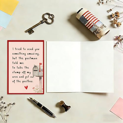 Funny Birthday Card for Women, Men, Dad, Mom, Brother, Sister, Husband, Friend, and Anyone Rude Anniversary Card - color: DTK-297