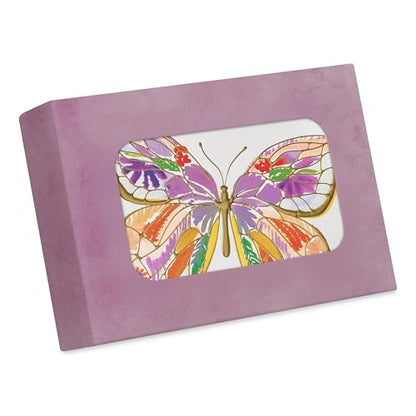 Papyrus Blank Cards with Envelopes, Bold Butterfly (12-Count) - color: peach, pink, purple, yellow