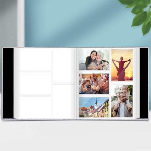 Fintie Photo Album 4x6 Photos - 600 Pockets Large Capacity Albums Book | Vegan Leather Cover, 4X6 Picture Keepsakes, Family/Wedding/Travel Memory Book, Baby/Kids/Boys/Girls Gift, White Gold - color: white gold