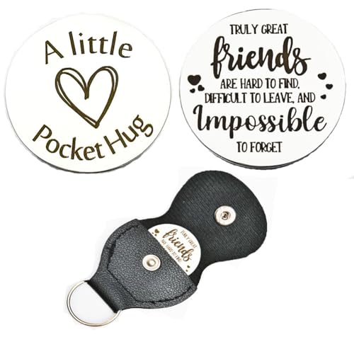 RFTWXHPN Pocket Hug Token Gift Keychain Christmas Birthday Gifts Long Distance Relationship Hug Tokens Keepsake Pocket Hugs - color: Turly Great Friends Are Hard to Find