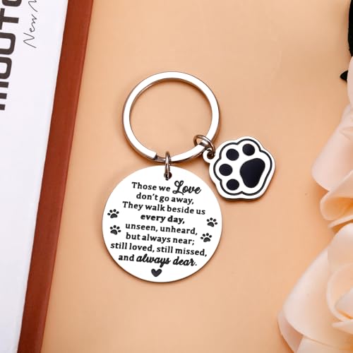 KINMES Dog Memorial Gifts for Loss of Dog, Pet Sympathy Gifts, Pet Loss Sympathy Keychain for Pet Owner, Sympathy Gift for Cat, Bereavement Passed Away Gift