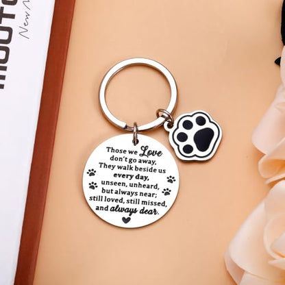 KINMES Dog Memorial Gifts for Loss of Dog, Pet Sympathy Gifts, Pet Loss Sympathy Keychain for Pet Owner, Sympathy Gift for Cat, Bereavement Passed Away Gift