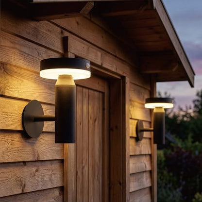 Solar Wall Lights, Motion Sensor, 2 Modes, 55h Runtime, 2pk - size: 2 Pack - Wall