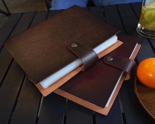Genuine Leather Photo Album 4x6 for 200 Photos, Scrapbook with Writing Space of 30 Papers, Travel Family Wedding Kids Graduation Ultrasound Baby Picture Album, Fathers Day Gift, Brown - color: Brown, size: 200 Photos