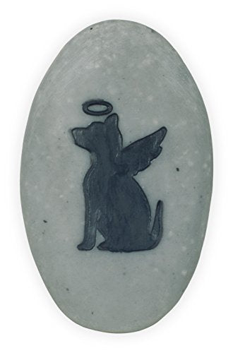 Angelstar Dogs Leave Paw Prints On Your Heart Forever Rainbow Bridge Pet Stone, Deep Grey