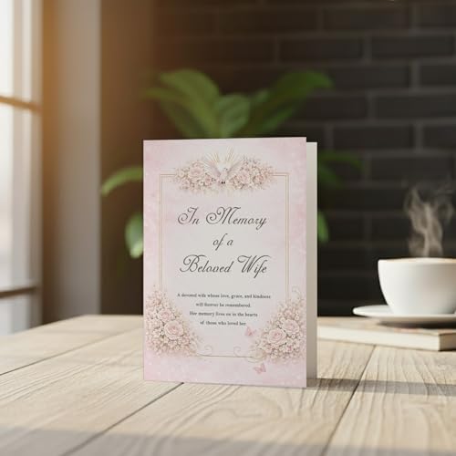 Loss of Wife Sympathy Card With Printed Verse Premium A5 Size UK Made