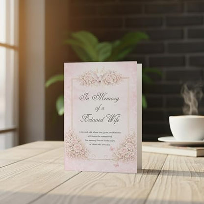 Loss of Wife Sympathy Card With Printed Verse Premium A5 Size UK Made
