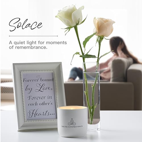 Sympathy Candle for Loss - Sending a Tight Hug Memorial Gift - Lime Basil Mandarin - 40H Soy Wax Remembrance, Bereavement, Grief & Condolence Keepsake