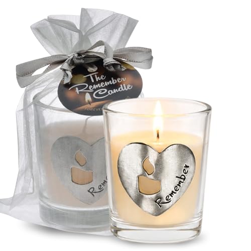 Whitney Howard Designs Remember Memorial Candle - Sympathy Gift for Loss of Mom, Father, Grandmother, Grandfather, Husband, Wife, Loved One - Grief Bereavement Funeral Gift - color: Remember
