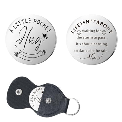 YALLNASL Grandma Aunt Mom Mothers Day Gift for Women Wife Grandpa Uncle Dad Fathers Day Presents for Men Husband Pocket Token - color: Dance in the Rain