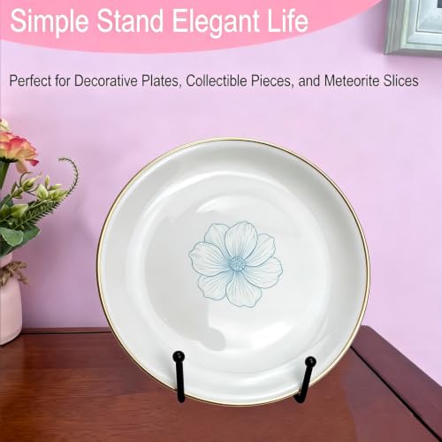 3PCS Iron Plate Stands for Display 4 Inch, Metal Frame Holders for Picture | Solid Black Iron Easel Holder, Perfect for Decorative Plate, Book, Photo Easel - size: 3PCS 4IN