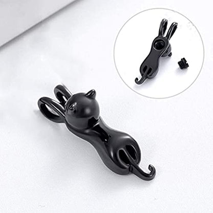 Black Cat Animal Urn Necklace for Ashes Keepsake Memorial Cremation Pendant Jewelry - style: Black Cat