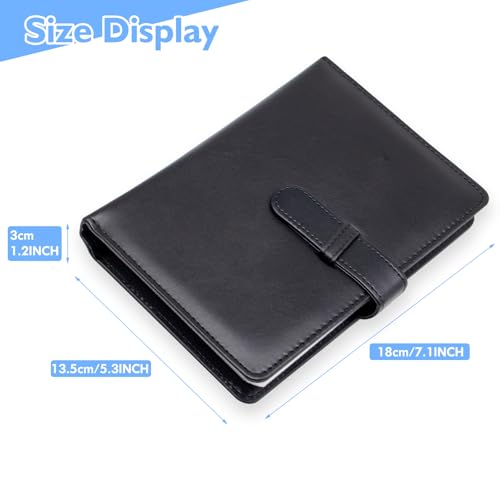 Photo Album 4x6 Photos - 68 Pockets Small Mini Capacity Premium Vegan Leather Cover Album, Portable Wallet Photo Case for Boys Girls Birthday Wedding (Black) - color: Black