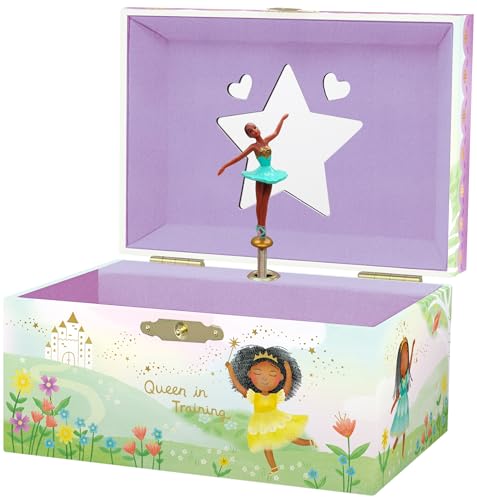 Giggle & Honey® Musical Ballerina Jewelry Box for Girls | Music Boxes for Little Girls, Toddler Jewelry Box for 4 Year Old Kids, Toys for Toddlers, Birthday Gifts for Kids 5-9 Years - style: Little Queen