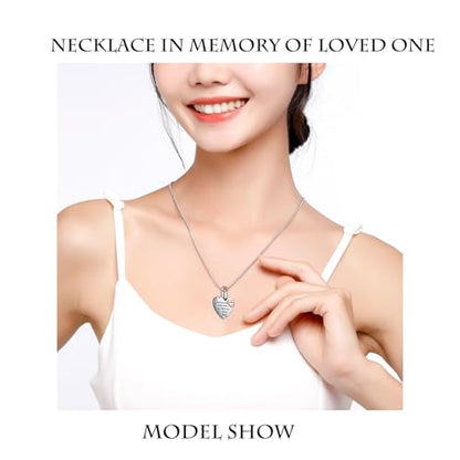Heart Urn Necklace for Ashes Women Men Cremation Jewelry for Ashes Cremation Necklace In Memory of Loved One Grandpa Grandma Dad Mom Uncle Aunt Brother Sister Daughter Son - style: Daughter
