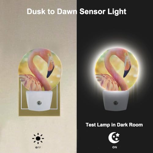Pink Flamingo Night Light Tropical Animal Bird Bent Beautiful Neck Plug-in Nightlight Energy Saving 0.5W LED Lighting for Boys Girls Men Women - color: Beautiful Flamingo