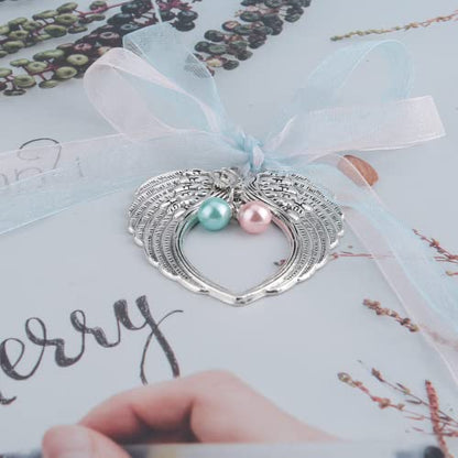 Miscarriage Gifts for Mothers Mommy of an Angel Wings Ornaments Loss of Baby Sympathy Gifts Miscarriage Memorial Gift (Silver mommyangel Wing)