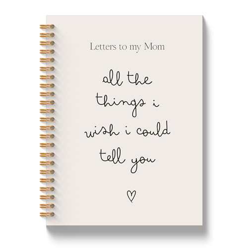 JLLBF Letters to My Mom Spiral Notebook, Grief Journal Notebooks for Loss of Mom, Sympathy Gifts for Loss of Mother, Remembrance Bereavement Gift Journal Notebook, 5.5x8.3 Inch - color: Letters To Mom 01