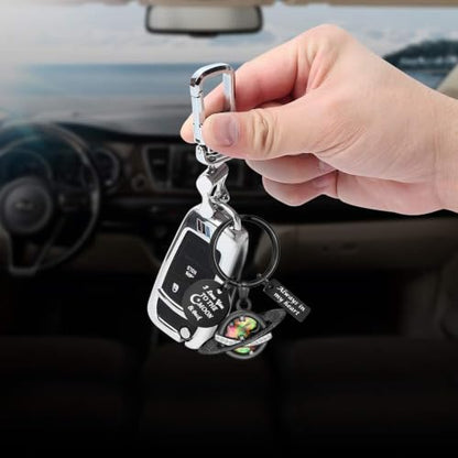 Imrsanl Saturn Urn Necklace Cremation Jewelry for Women Men - color: Keychain-Black