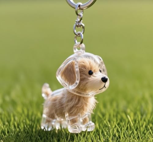 Dog Hair Collector Keychain Charm Memorial Storage Box, Transparent Bottle for Pet Hairs Keychain, Pets Fur Keepsake Keyring for Collecting Hair, Portable Pet Memory Capsule(1) - style: H