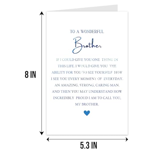 Qiliji Funny Birthday Card for Brother, Hilarious Brother Birthday Card, Bro Bday Card from Sister Brother, To A Wonderful Brother Proud To Call You A Brother - color: Brother Birthday