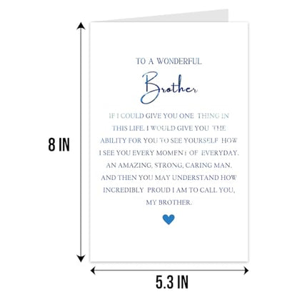 Qiliji Funny Birthday Card for Brother, Hilarious Brother Birthday Card, Bro Bday Card from Sister Brother, To A Wonderful Brother Proud To Call You A Brother - color: Brother Birthday