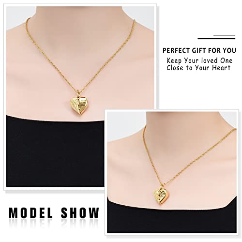 shajwo Cremation Jewelry Angel Wing Heart Urn Necklaces for Ashes Memorial Keepsake Pendant for Women Men - style: Open Style-Grandma