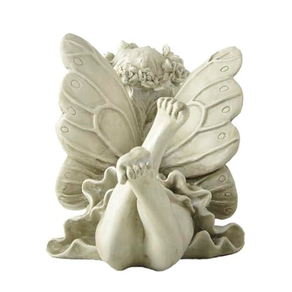Garden Angel with Bird Statue, Resin Fairy Outdoor Memorial Decor | Weather-Resistant Accent For Patios, Yards, Gardens And Thoughtful Gifts - style: Angel Holding A Bird