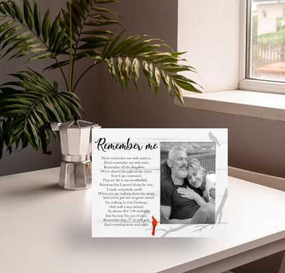 Remember Me Picture Frame, Memorial Frame Gift for Loss of Loved One, Sympathy Gift, Bereavement Frame, 4x6 inch Photo