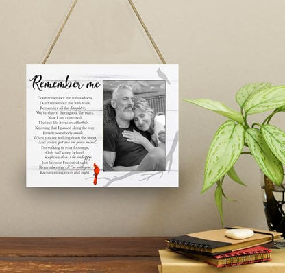Remember Me Picture Frame, Memorial Frame Gift for Loss of Loved One, Sympathy Gift, Bereavement Frame, 4x6 inch Photo