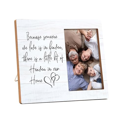 Memorial Pictures Frame, Because Someone We Love Is In Heaven Photo Frame, Sympathy Gifts For Loss Of Loved One, Farmhouse Home Living Room Bedroom Decoration -b21