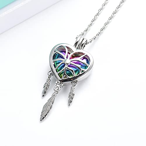 shajwo Dream Catcher Urn Necklace for Ashes - color: Rainbow-Purple