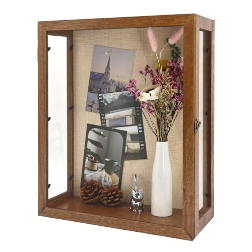 13x16x6 Extra Deep Shadow Box with 3 Removable Panels,Carbonized - color: Carbonized, size: 13x16x6