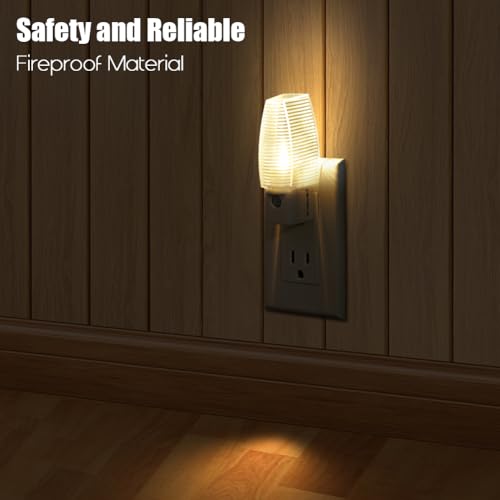 Emotionlite Plug-in Night Light, Dusk to Dawn Sensor, Warm White, 4 Pack | Warm white sensor night light, ideal for nursery, bedroom, bathroom, hallway, stairs & kitchen - size: 4 Pack Warm White