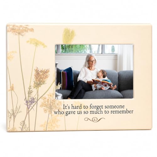 Memorial Picture Frame for Loss of Loved One – "It's Hard to Forget Someone Who Gave Us So Much to Remember" – Bereavement Gift, Sympathy Picture Frame, In Loving Memory Keepsake, Holds 4x6 Inch Photo - size: Not custom