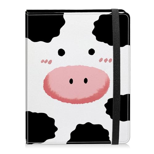 Photo Album 4x6 Photos - 60 Photos Capacity PU Leather Cover Photo Album with Strong Elastic Band, Portable Picture Album for Family Wedding Wedding Anniversary, Cute Cow Print - color: Cute Cow Print