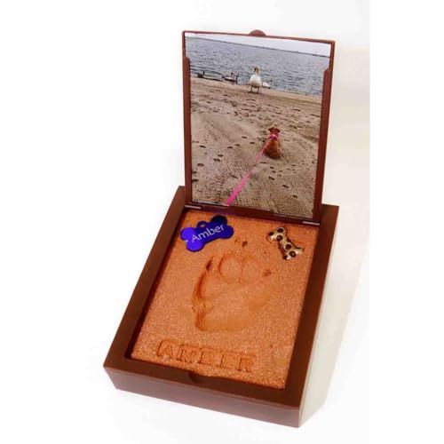 PawPals Paw Print Keepsake Classic Mold Kit, Instant Paw Print Kit with Display Frame & Photo Window, Pet-Safe, No Kneading, Mixing, Baking or Drying Keepsake (Small)