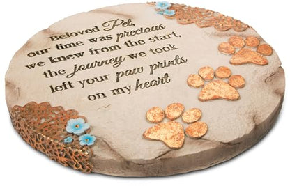 Pavilion Gift Company 19059 Light Your Way Memorial Garden Stone, 10-Inch, Beloved Pet