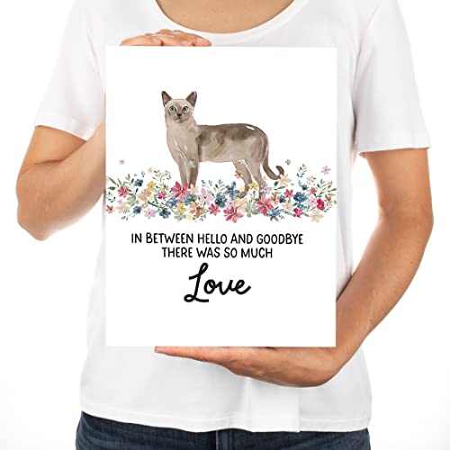 Andaz Press Jumbo Pet Sympathy Card with Envelope, Sorry For Your Loss Card, Tonkinese Cat Loss Of Pets, Cat Grief Bereavement Card with Big Blank Space to Send to Friends, Family, 8.5" x 11", 1-Pack - color: Tonkinese Cat