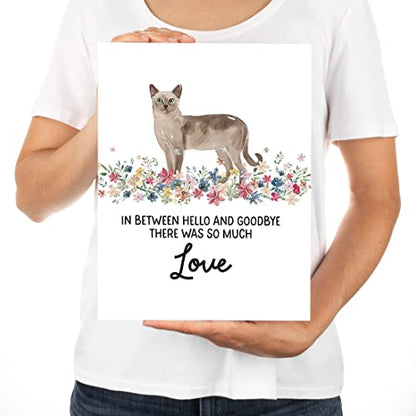 Andaz Press Jumbo Pet Sympathy Card with Envelope, Sorry For Your Loss Card, Tonkinese Cat Loss Of Pets, Cat Grief Bereavement Card with Big Blank Space to Send to Friends, Family, 8.5" x 11", 1-Pack - color: Tonkinese Cat