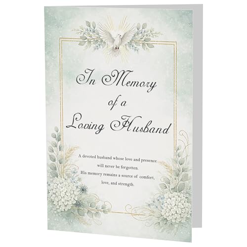 Loss of Husband Sympathy Card with Printed Verse Bereavement Wishes