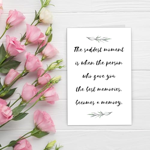 Sympathy Greeting Card with Envelopes To Express Your Condolences Grief for Loss of Mother, Pet, Father, Thinking Of You Card - color: HK038