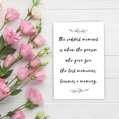 Sympathy Greeting Card with Envelopes To Express Your Condolences Grief for Loss of Mother, Pet, Father, Thinking Of You Card - color: HK038