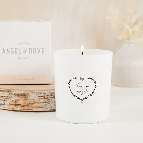 ANGEL & DOVE 'for an Angel' Baby Loss Remembrance Candle - A Thoughtful Sympathy Gift for Bereaved Parents | A Thoughtful Gift, Memorial Keepsake, Comforting Vanilla Fragrance