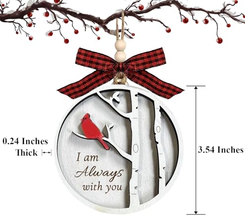 Cardinals Gifts, Red Cardinal Wooden Memorial Ornaments, Sympathy Gifts for Loss of Loved One, Grief Gifts, Bereavement Gift Ideas, Remembrance Memorial Gift for Loss of Mom, Cardinal Christmas Decor - style: 1 Cardinal Birds